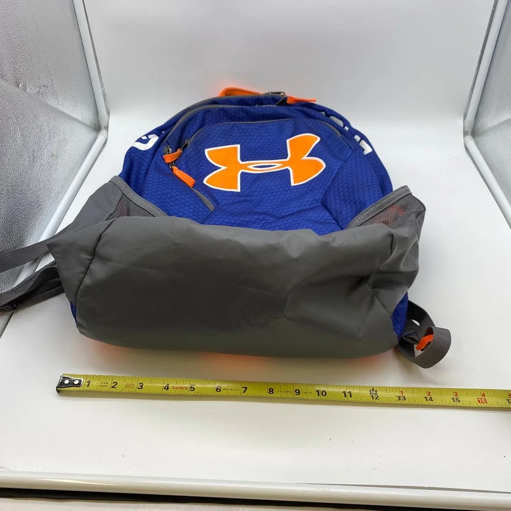 Under Armour Storm 1 Backpack Mens OS Blue Orange Grey HeatGear Laptop Sleeve